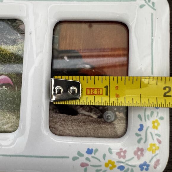 Two Vtg Mini Intercraft Picture Frames Japan Floral Ceramic Easel Back Cottage - Picture 13 of 16